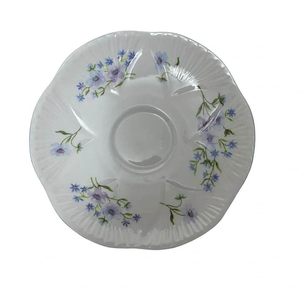 Blue Rock Shelley Dainty Teacup and Saucer Bone China 13591